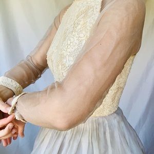 1950s Lace and tulle party dress